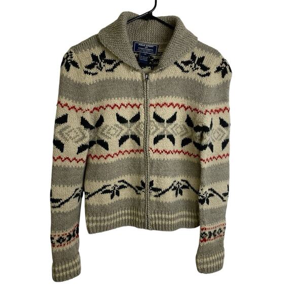 Ralph Lauren Sweaters - Ralph Lauren Polo Sportman Cardigan Sweater Cowichan Full Zip Womens M (SMALL)*